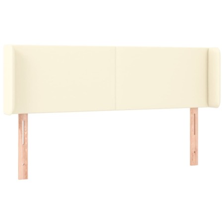 Testiera ad Orecchio Crema 147x16x78/88 cm in Similpelle