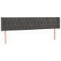 vidaXL Testiera ad Orecchio Grigio Scuro 203x16x78/88 cm in Velluto vidaXL Testiera ad Orecchio Grigio Scuro 203x16x78/88 cm in Velluto
