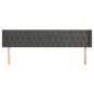 vidaXL Testiera ad Orecchio Grigio Scuro 203x16x78/88 cm in Velluto vidaXL Testiera ad Orecchio Grigio Scuro 203x16x78/88 cm in Velluto
