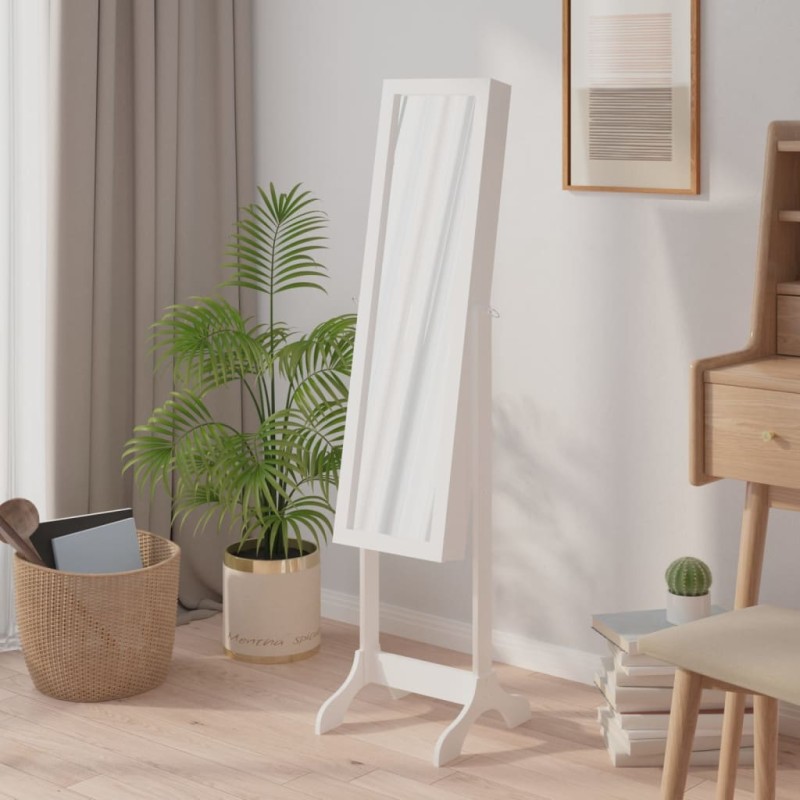 Specchio Autoportante Bianco 34x37x146 cm Specchio Autoportante Bianco 34x37x146 cm