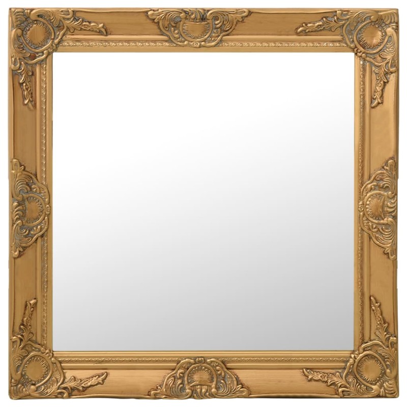 Specchio da Parete Stile Barocco 60x60 cm Oro Specchio da Parete Stile Barocco 60x60 cm Oro