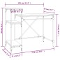 Scrivania Ripiani Rovere Fumo 105x50x90cm Multistrato e Ferro