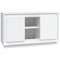 Credenza Bianca 102x35x60 cm in Legno Multistrato Credenza Bianca 102x35x60 cm in Legno Multistrato