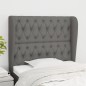 Testiera ad Orecchio Grigio Scuro 93x23x118/128 cm in Tessuto Testiera ad Orecchio Grigio Scuro 93x23x118/128 cm in Tessuto