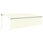 vidaXL Tenda Automatica con Parasole Sensore Vento e LED 5x3 m Crema vidaXL Tenda Automatica con Parasole Sensore Vento e LED 5x3 m Crema