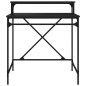 Scrivania Nera 80x50x90 cm in Legno Multistrato e Ferro Scrivania Nera 80x50x90 cm in Legno Multistrato e Ferro