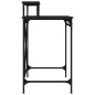 Scrivania Nera 80x50x90 cm in Legno Multistrato e Ferro Scrivania Nera 80x50x90 cm in Legno Multistrato e Ferro