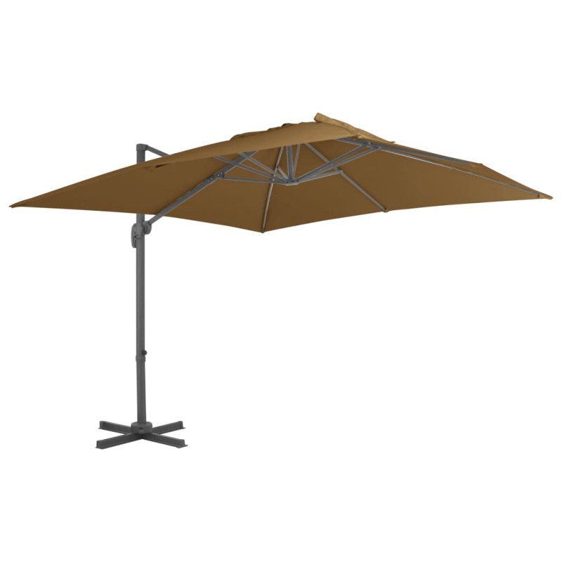 vidaXL Ombrellone a Sbalzo Palo in Alluminio 300x300cm Grigio Talpa vidaXL Ombrellone a Sbalzo Palo in Alluminio 300x300cm Grigio Talpa