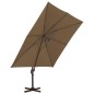 vidaXL Ombrellone a Sbalzo Palo in Alluminio 300x300cm Grigio Talpa vidaXL Ombrellone a Sbalzo Palo in Alluminio 300x300cm Grigio Talpa