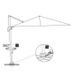 vidaXL Ombrellone a Sbalzo Palo in Alluminio 300x300cm Grigio Talpa vidaXL Ombrellone a Sbalzo Palo in Alluminio 300x300cm Grigio Talpa