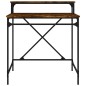 Scrivania Rovere Fumo 80x50x90 cm in Legno Multistrato e Ferro Scrivania Rovere Fumo 80x50x90 cm in Legno Multistrato e Ferro