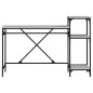 Scrivania Ripiani Grigio Sonoma 135x50x90cm Multistrato e Ferro Scrivania Ripiani Grigio Sonoma 135x50x90cm Multistrato e Ferro