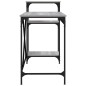 Scrivania Ripiani Grigio Sonoma 135x50x90cm Multistrato e Ferro Scrivania Ripiani Grigio Sonoma 135x50x90cm Multistrato e Ferro
