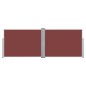 Tenda da Sole Laterale Retrattile Marrone 100x1000 cm Tenda da Sole Laterale Retrattile Marrone 100x1000 cm
