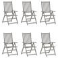 Sedie da Giardino Reclinabili 6 pz con Cuscini Massello Acacia Sedie da Giardino Reclinabili 6 pz con Cuscini Massello Acacia
