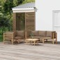 vidaXL Set Salotto da Giardino 6pz con Cuscini Tortora Bambù vidaXL Set Salotto da Giardino 6pz con Cuscini Tortora Bambù