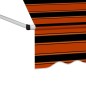 vidaXL Tenda da Sole Retrattile Manuale 150 cm Arancione e Marrone vidaXL Tenda da Sole Retrattile Manuale 150 cm Arancione e Marrone