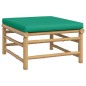 Set Salotto da Giardino 12pz con Cuscini Verdi Bambù Set Salotto da Giardino 12pz con Cuscini Verdi Bambù