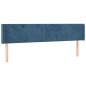 Testiera ad Orecchio Blu Scuro 163x16x78/88 cm in Velluto Testiera ad Orecchio Blu Scuro 163x16x78/88 cm in Velluto
