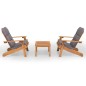 Set Salotto da Giardino Adirondack 3pz Legno Massello di Acacia Set Salotto da Giardino Adirondack 3pz Legno Massello di Acacia