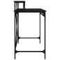 Scrivania Nera 100x50x90 cm in Legno Multistrato e Ferro Scrivania Nera 100x50x90 cm in Legno Multistrato e Ferro