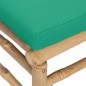 vidaXL Divani Angolari da Giardino con Cuscini Verdi 2pz Bambù