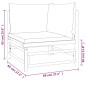 Set Salotto da Giardino 3pz con Cuscini Grigio Chiaro Bambù Set Salotto da Giardino 3pz con Cuscini Grigio Chiaro Bambù