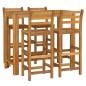 Set da Pranzo per Giardino 5 pz in Legno Massello di Acacia Set da Pranzo per Giardino 5 pz in Legno Massello di Acacia
