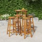 vidaXL Set da Bar da Giardino 5 pz in Legno Massello di Acacia vidaXL Set da Bar da Giardino 5 pz in Legno Massello di Acacia