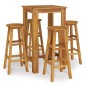 Set da Pranzo per Giardino 5 pz in Legno Massello di Acacia Set da Pranzo per Giardino 5 pz in Legno Massello di Acacia