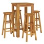 Set da Pranzo per Giardino 5 pz in Legno Massello di Acacia Set da Pranzo per Giardino 5 pz in Legno Massello di Acacia