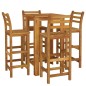 Set da Pranzo per Giardino 5 pz in Legno Massello di Acacia Set da Pranzo per Giardino 5 pz in Legno Massello di Acacia