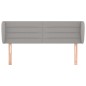 Testiera ad Orecchio Grigio Chiaro 147x23x78/88 cm in Tessuto Testiera ad Orecchio Grigio Chiaro 147x23x78/88 cm in Tessuto