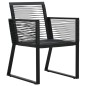 vidaXL Set da Pranzo da Giardino 5 pz Nero in Rattan PVC