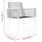 vidaXL Set da Pranzo da Giardino 5 pz Nero in Rattan PVC