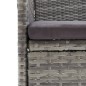 Set da Pranzo da Giardino 5 pz con Cuscini Grigio e Nero Set da Pranzo da Giardino 5 pz con Cuscini Grigio e Nero