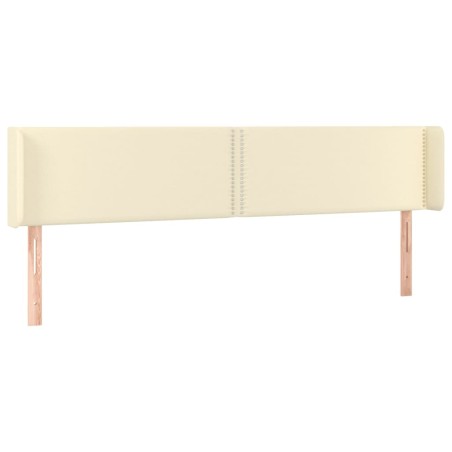 Testiera ad Orecchio Crema 203x16x78/88 cm in Similpelle