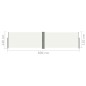 Tenda da Sole Laterale Retrattile Crema 140x600 cm Tenda da Sole Laterale Retrattile Crema 140x600 cm