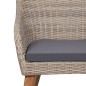Set da Pranzo da Giardino 5 pz con Cuscini Marrone Set da Pranzo da Giardino 5 pz con Cuscini Marrone