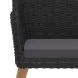 Set da Pranzo da Giardino 7 pz con Cuscini Nero Set da Pranzo da Giardino 7 pz con Cuscini Nero