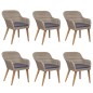 Set da Pranzo da Giardino 7 pz con Cuscini Marrone Set da Pranzo da Giardino 7 pz con Cuscini Marrone