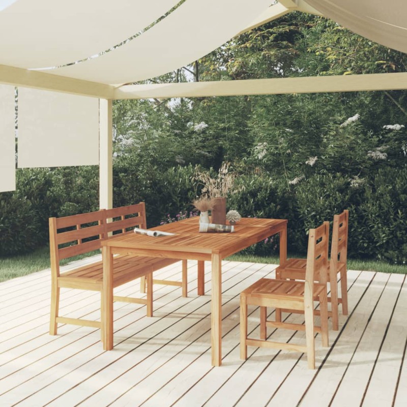 Set da Pranzo per Giardino 4 pz in Legno Massello di Teak Set da Pranzo per Giardino 4 pz in Legno Massello di Teak