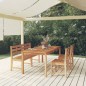 Set da Pranzo per Giardino 4 pz in Legno Massello di Teak Set da Pranzo per Giardino 4 pz in Legno Massello di Teak