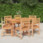 Set da Pranzo da Giardino 7 pz in Legno Massello di Teak Set da Pranzo da Giardino 7 pz in Legno Massello di Teak