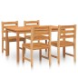 vidaXL Set da Pranzo per Giardino 5 pz in Legno Massello di Teak vidaXL Set da Pranzo per Giardino 5 pz in Legno Massello di Teak
