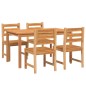 vidaXL Set da Pranzo per Giardino 5 pz in Legno Massello di Teak vidaXL Set da Pranzo per Giardino 5 pz in Legno Massello di Teak