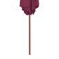 Ombrellone da Esterni con Palo in Legno 270 cm Rosso Bordò Ombrellone da Esterni con Palo in Legno 270 cm Rosso Bordò