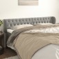 Testiera ad Orecchio Grigio Chiaro 203x23x78/88 cm in Velluto Testiera ad Orecchio Grigio Chiaro 203x23x78/88 cm in Velluto