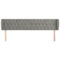 Testiera ad Orecchio Grigio Chiaro 203x23x78/88 cm in Velluto Testiera ad Orecchio Grigio Chiaro 203x23x78/88 cm in Velluto
