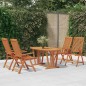 Sedie da Giardino Pieghevoli 4pz in Legno Massello di Eucalipto Sedie da Giardino Pieghevoli 4pz in Legno Massello di Eucalipto